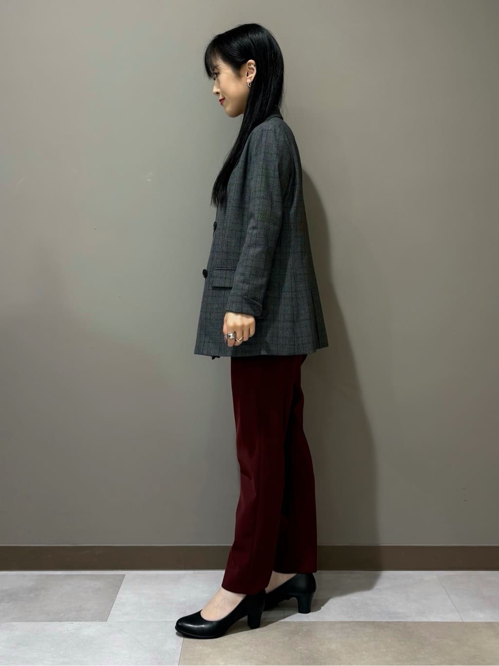 KEIKOさんの「INDIVI｜【洗える／オンオフ】チェック柄ダブルジャケット」を使ったコーディネート