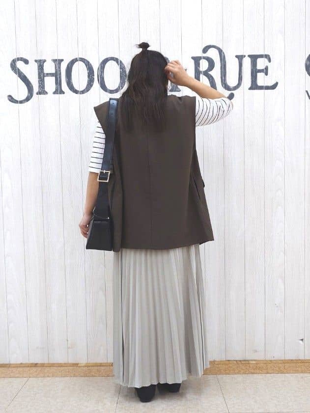 とろろさんの「SHOO･LA･RUE｜【S-LL】女性らしさ漂うハートネック テレコ5分袖トップス」を使ったコーディネート