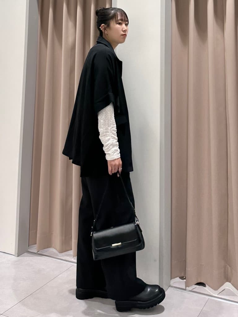 cottonさんの「THE SHOP TK｜ドルマン半袖ジャケット【洗える】」を使ったコーディネート