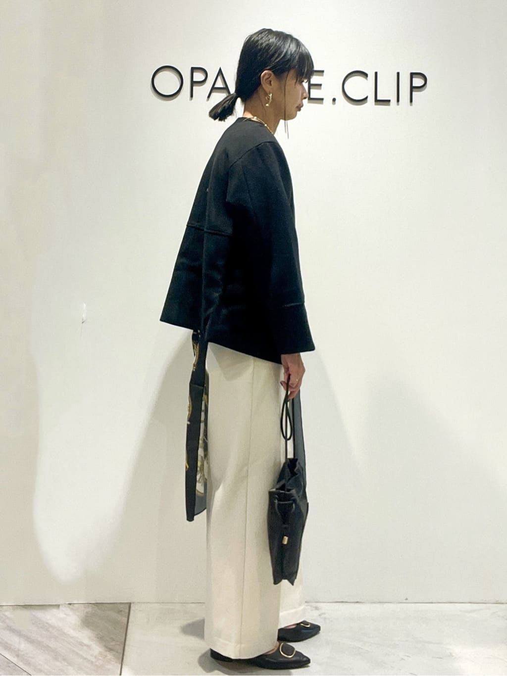 あいさんの「OPAQUE.CLIP｜ウールライクメルトンノーカラーコート【洗濯機洗い可】」を使ったコーディネート