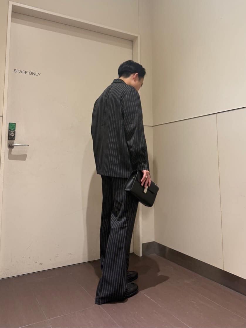 森拓也さんの「tk.TAKEO KIKUCHI｜【セットアップ対応】ピンストライプルーズジャケット」を使ったコーディネート
