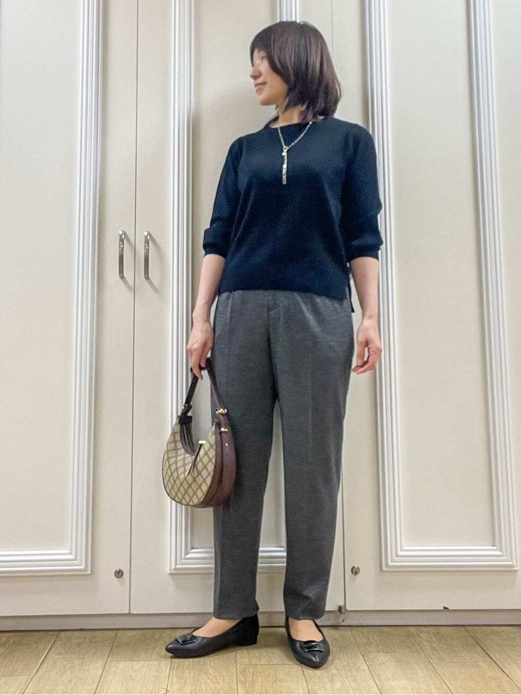 めいさんの「Reflect｜【選べる6色／長く着られる◎】ボートネックニット」を使ったコーディネート