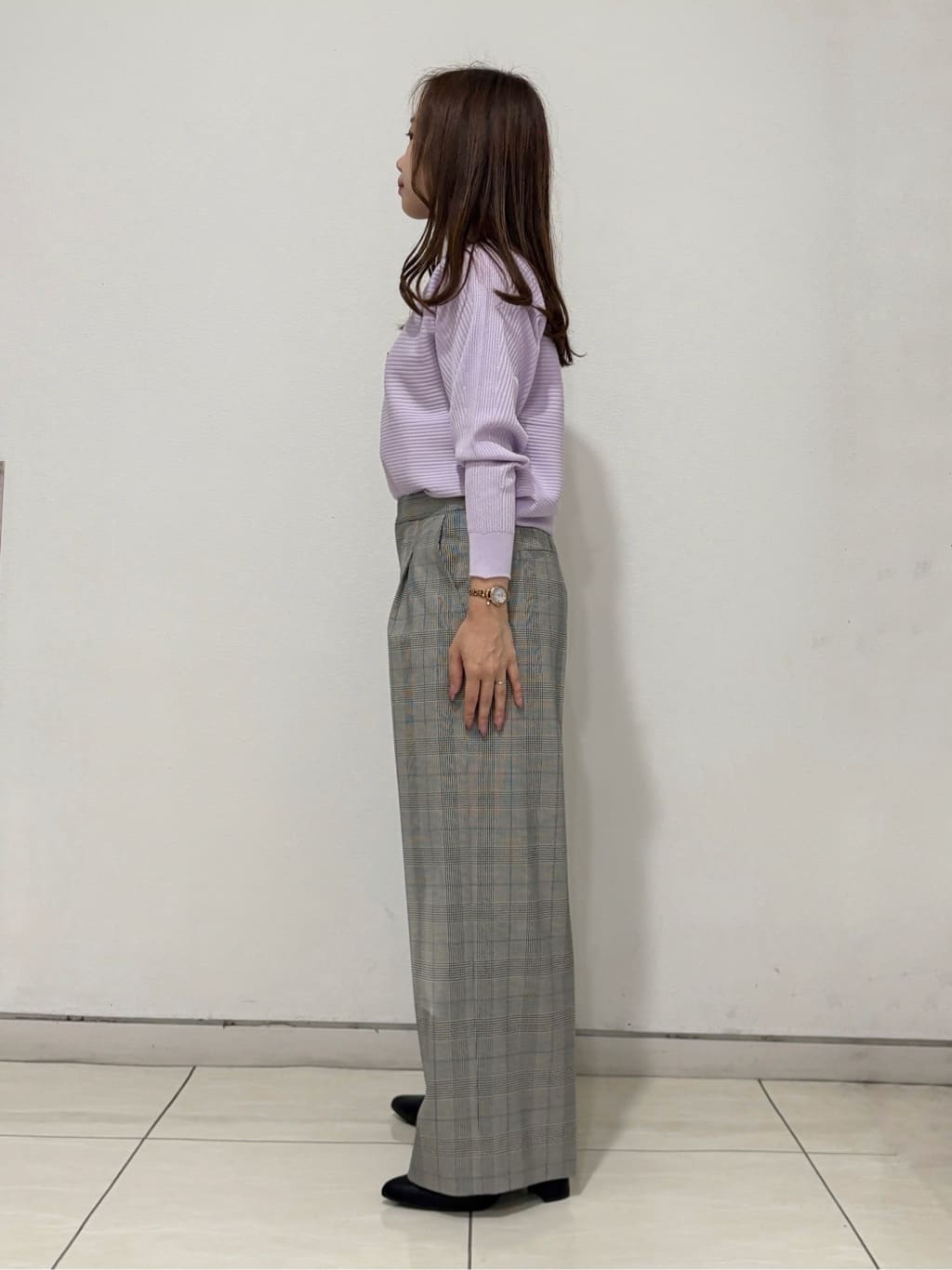 kahoさんの「INDIVI｜【洗える／体型カバー】美シルエットニット」を使ったコーディネート