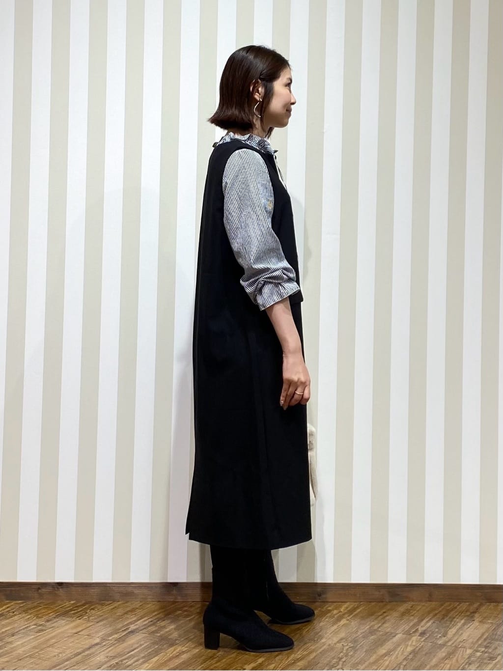 SAOさんの「SHOO･LA･RUE｜起毛ニットブーツ」を使ったコーディネート