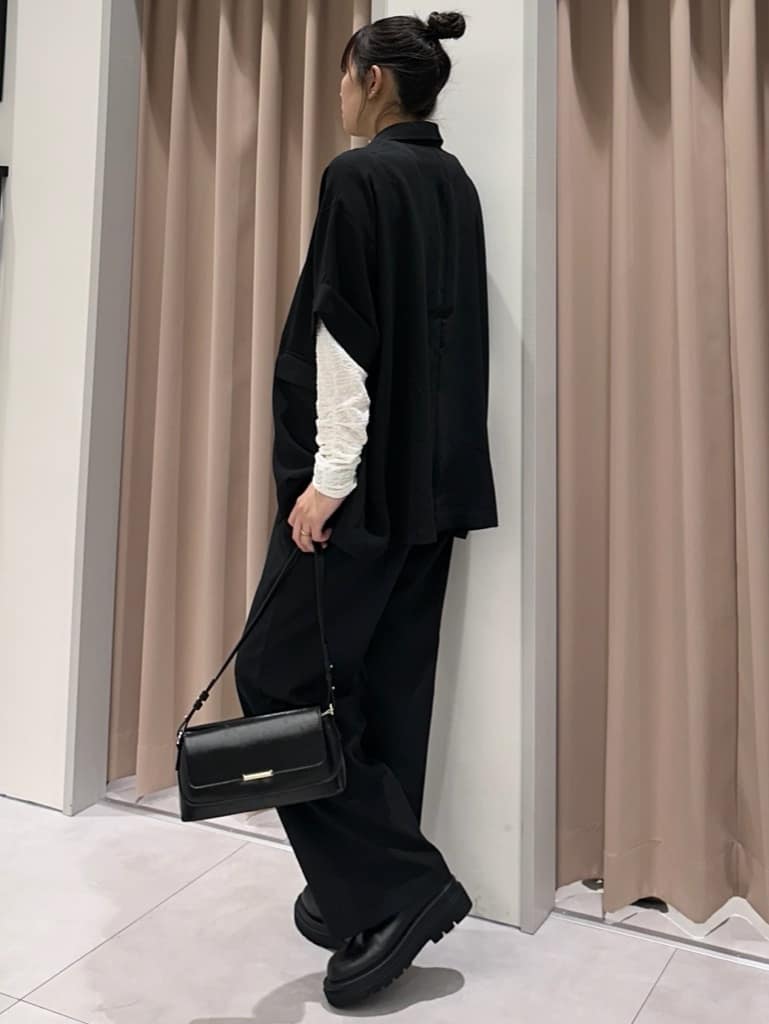 cottonさんの「THE SHOP TK｜ドルマン半袖ジャケット【洗える】」を使ったコーディネート