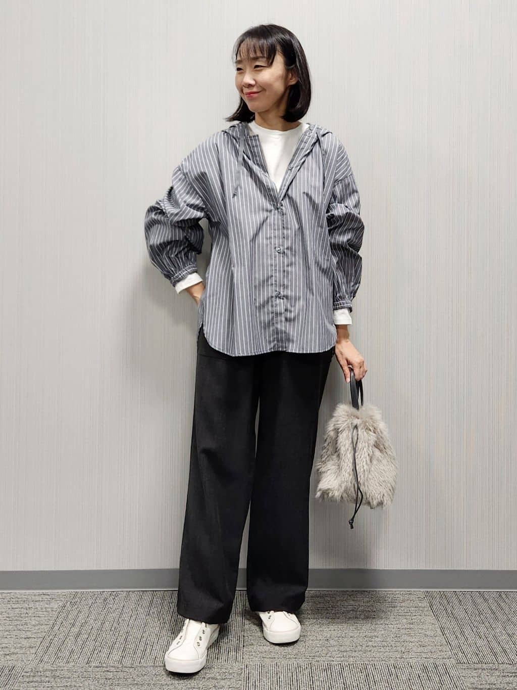 naraさんの「Dessin｜【選べる首元デザイン/洗える】クルーネックロングTシャツ」を使ったコーディネート