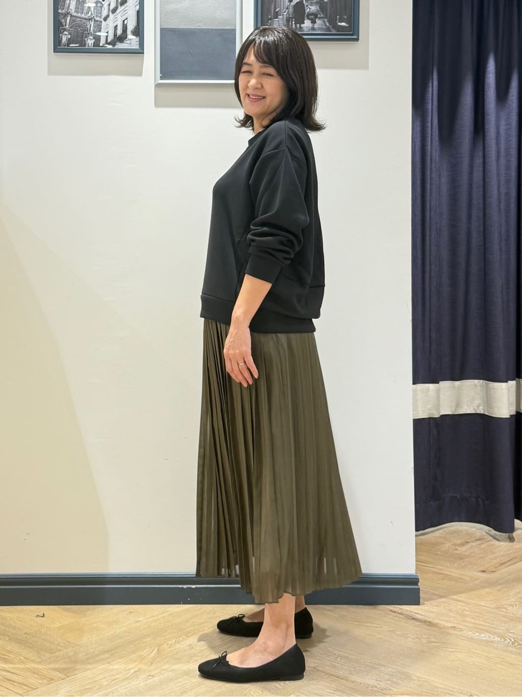 Lilyさんの「grove｜スタッズスエード調巾着ショルダー」を使ったコーディネート