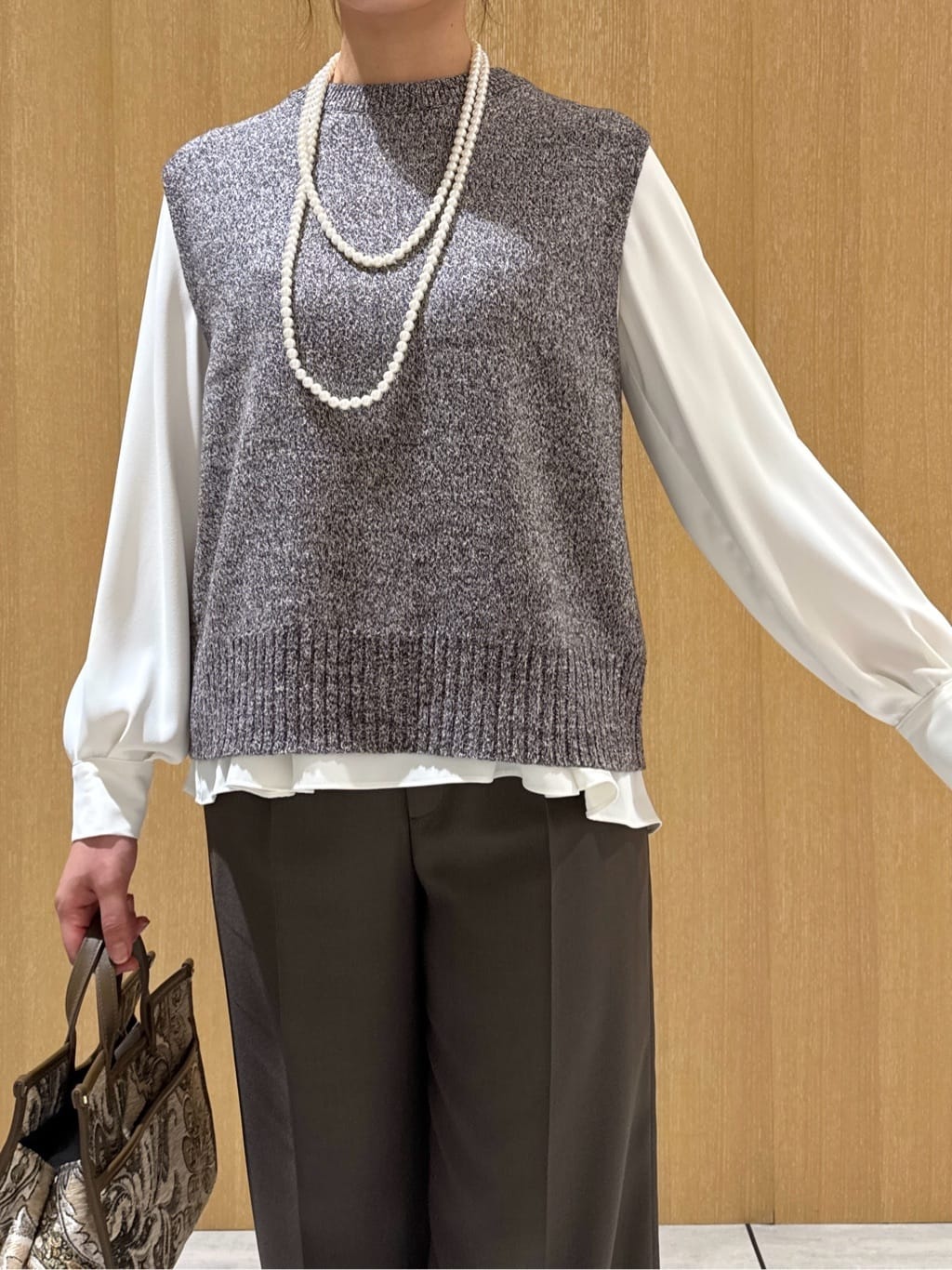 nanaさんの「UNTITLED｜【セットアップ可】ウールライク ダブルブレストジャケット」を使ったコーディネート