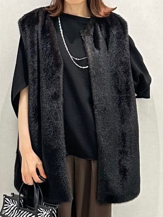 Miwaさんの「UNTITLED｜【洗える/はっ水/後ろウエストゴム】ストレッチ2タックワイドパンツ」を使ったコーディネート