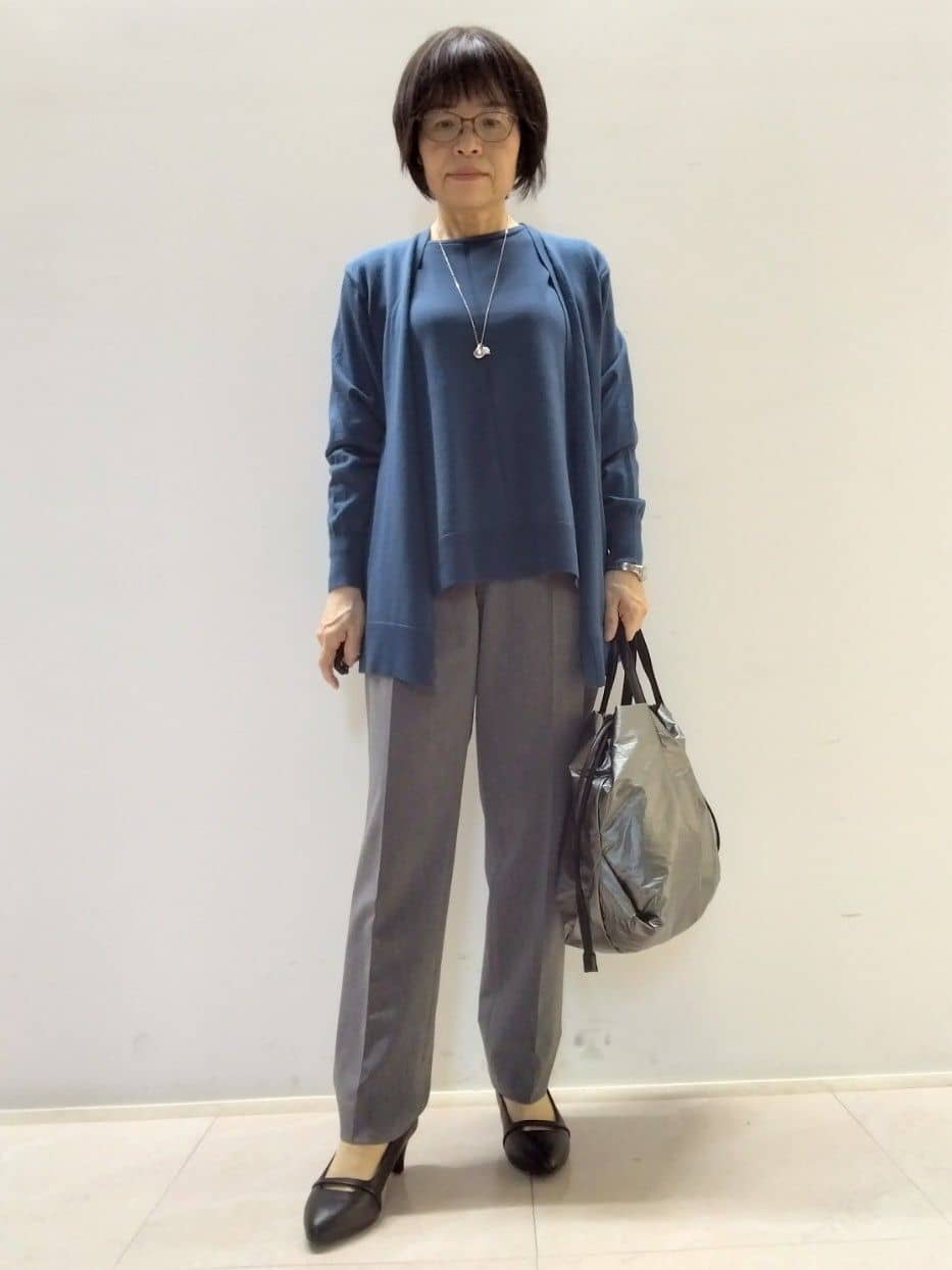 tokuさんの「Reflect｜【ちくちくしない／アンサンブル可／通勤におすすめ◎】オフボディ着流しカーディガン」を使ったコーディネート