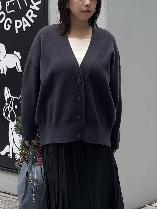 ちびゆきさんの「grove｜季節に映える　ニットカーディガン」を使ったコーディネート