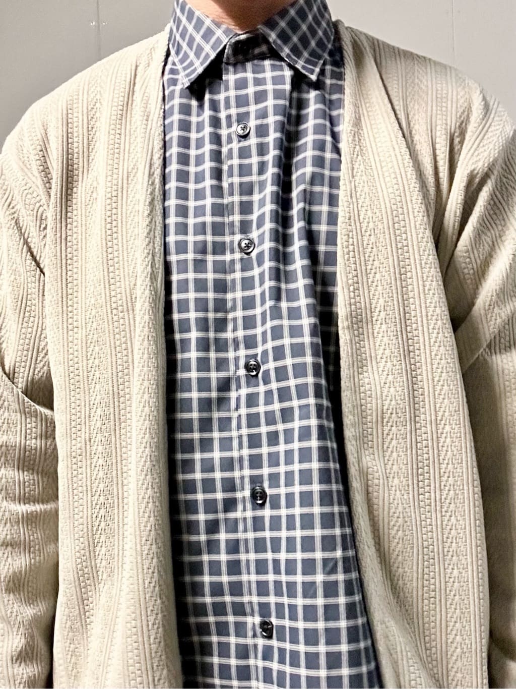KENJI Iさんの「THE SHOP TK｜【セットでお買い得！】モールニットカーディガン＋長袖Tシャツ　洗濯機OK/吸水速乾・毛玉になりにくい」を使ったコーディネート
