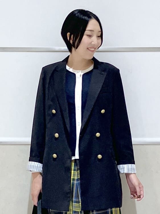 eriko さんの「Dessin｜【洗える】バイカラーカーディガン」を使ったコーディネート