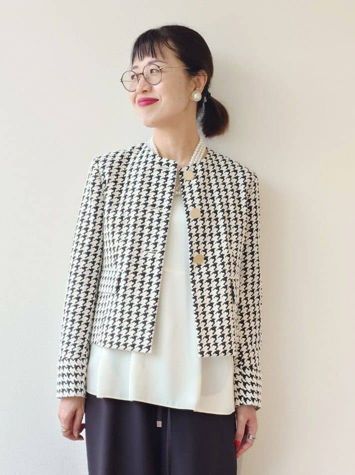 MUTSUKOさんの「UNTITLED｜【セットアップ可能】クラシックチドリ ジャケット」を使ったコーディネート
