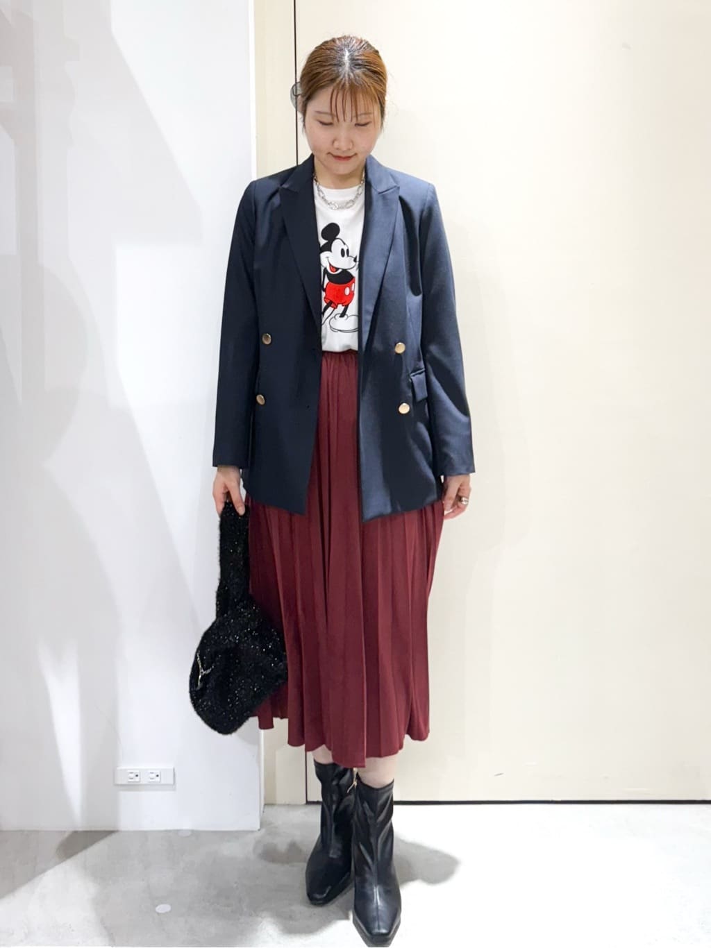 sayaさんの「OPAQUE.CLIP｜【Mickey Mouse】プリントロングTシャツ」を使ったコーディネート