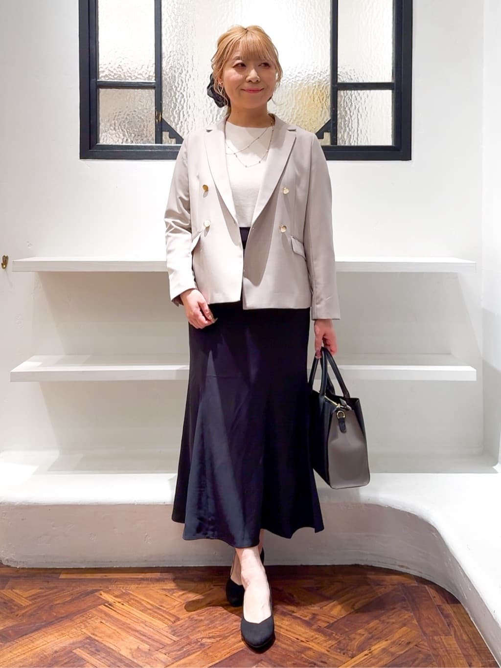 Harukaさんの「grove｜【カセット服】ダブルブレストテーラードジャケット」を使ったコーディネート