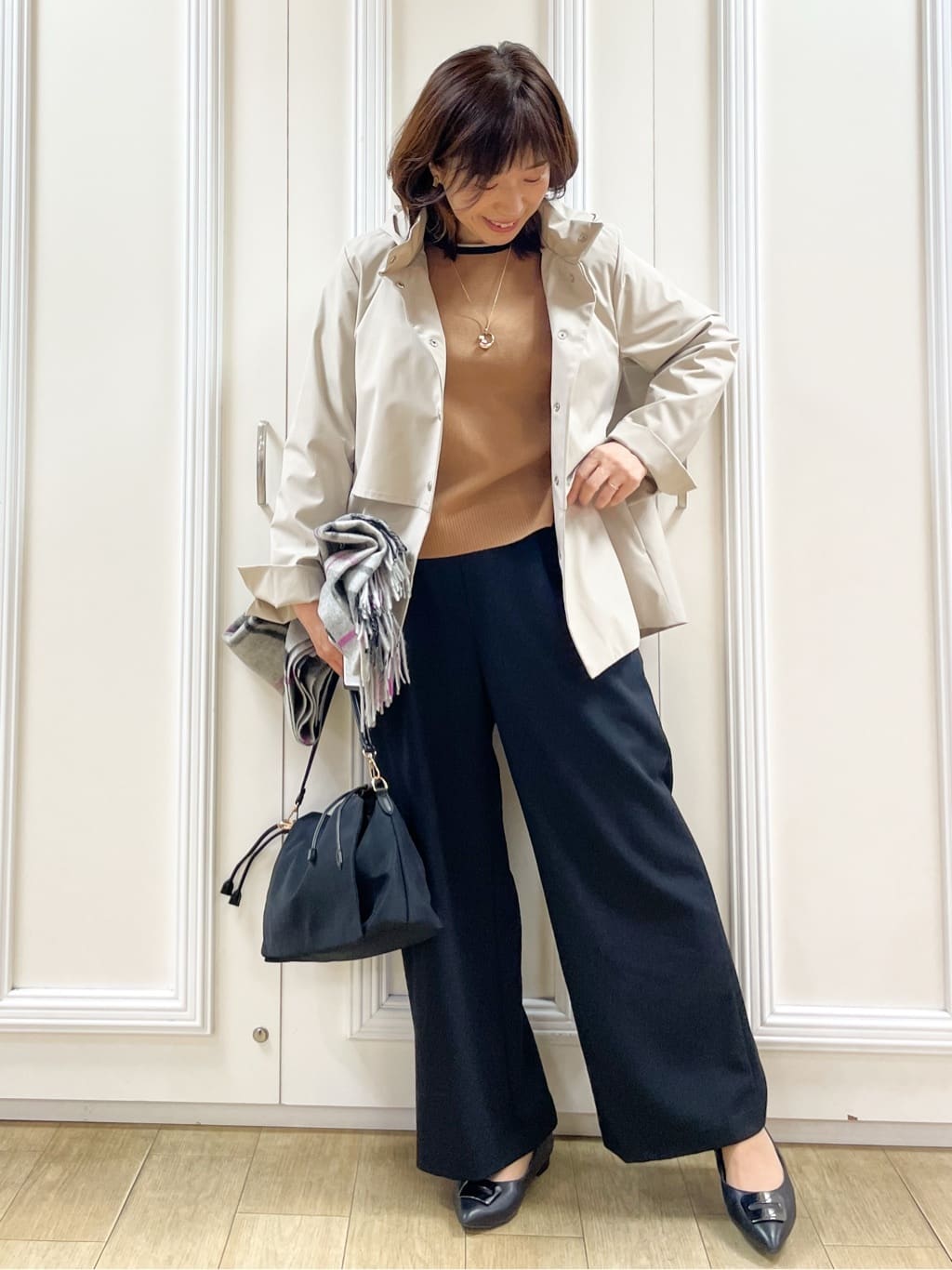 めいさんの「Reflect｜【すっきり見え／フード取り外し可／通勤におすすめ◎】ライティアウター」を使ったコーディネート