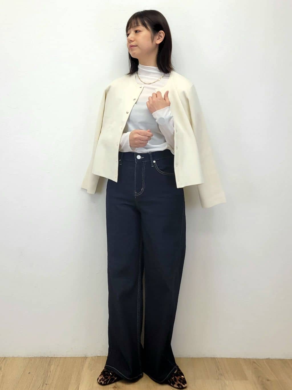 LISAさんの「OPAQUE.CLIP｜スナップボタンニットカーディガン【UVケア／洗濯機OK】《6col／S～LL》」を使ったコーディネート