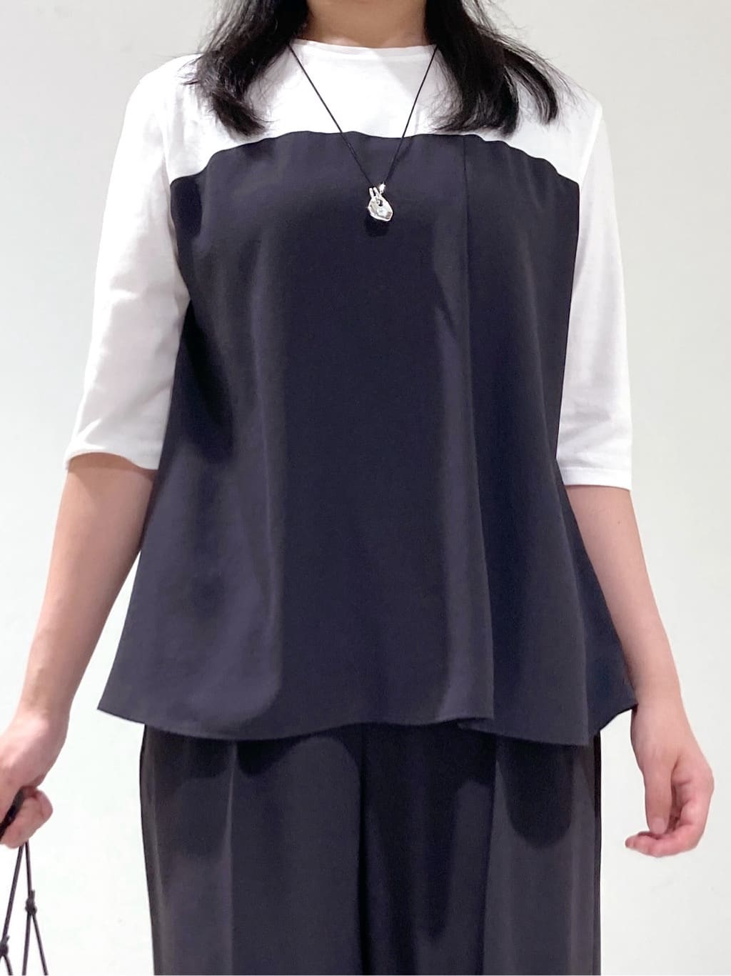 momokoさんの「INDIVI｜【軽く羽織れる！】ダブルジャケット」を使ったコーディネート