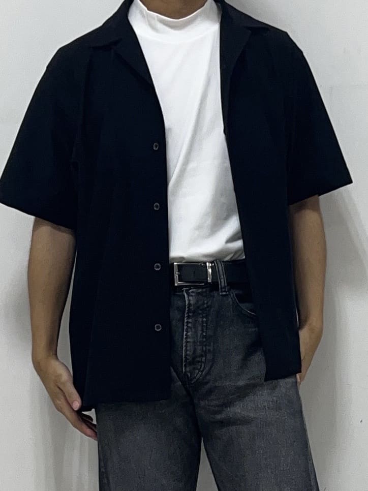 Hiroさんの「TAKEO KIKUCHI｜【COOL CITY WEAR】エアートール オープンカラーシャツ /接触冷感・通気性」を使ったコーディネート