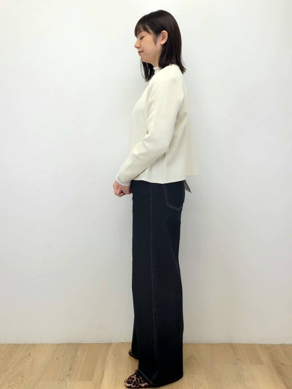 LISAさんの「OPAQUE.CLIP｜スナップボタンニットカーディガン【UVケア／洗濯機OK】《6col／S～LL》」を使ったコーディネート