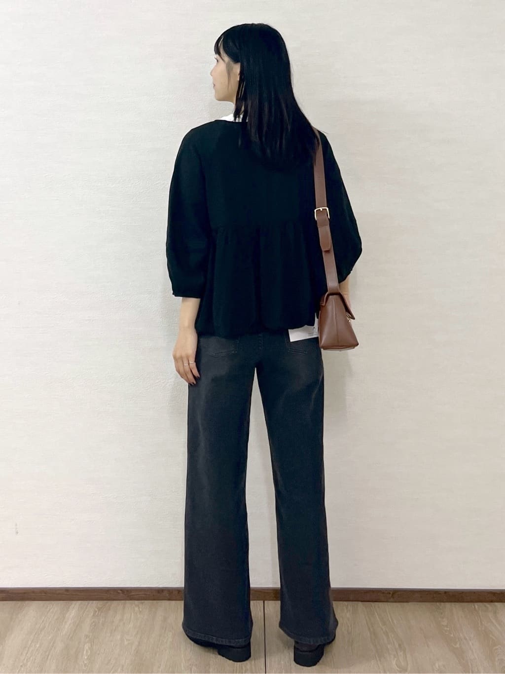 sachikoさんの「OPAQUE.CLIP｜シアーバルーンペプラムブルゾン【洗える】」を使ったコーディネート