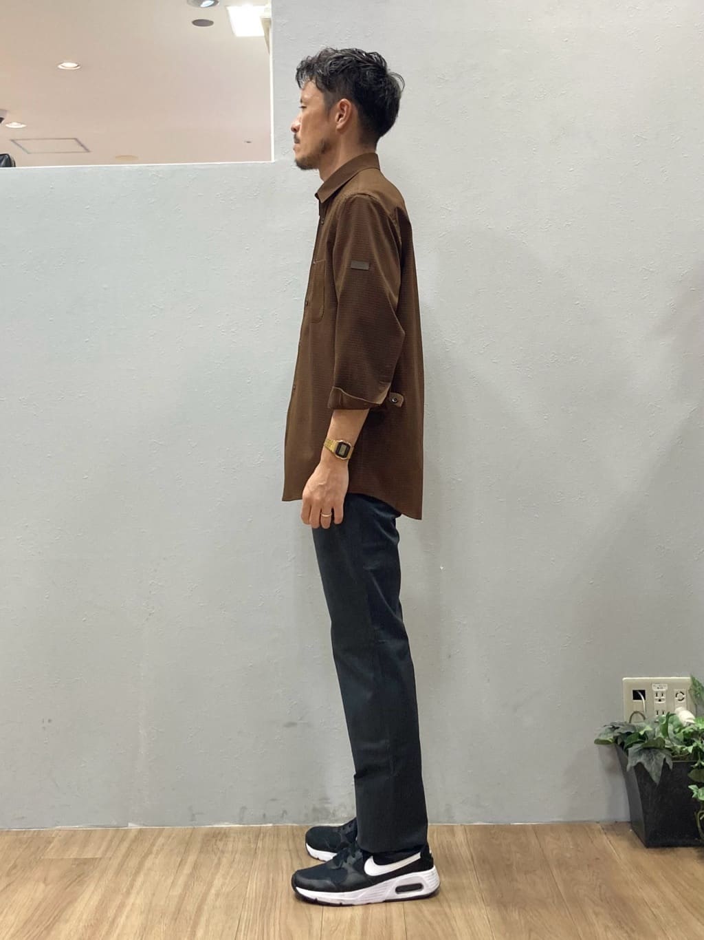 シュンさんの「TAKEO KIKUCHI｜【COOL CITY WEAR】DotAir（R）サッカー シャツ」を使ったコーディネート