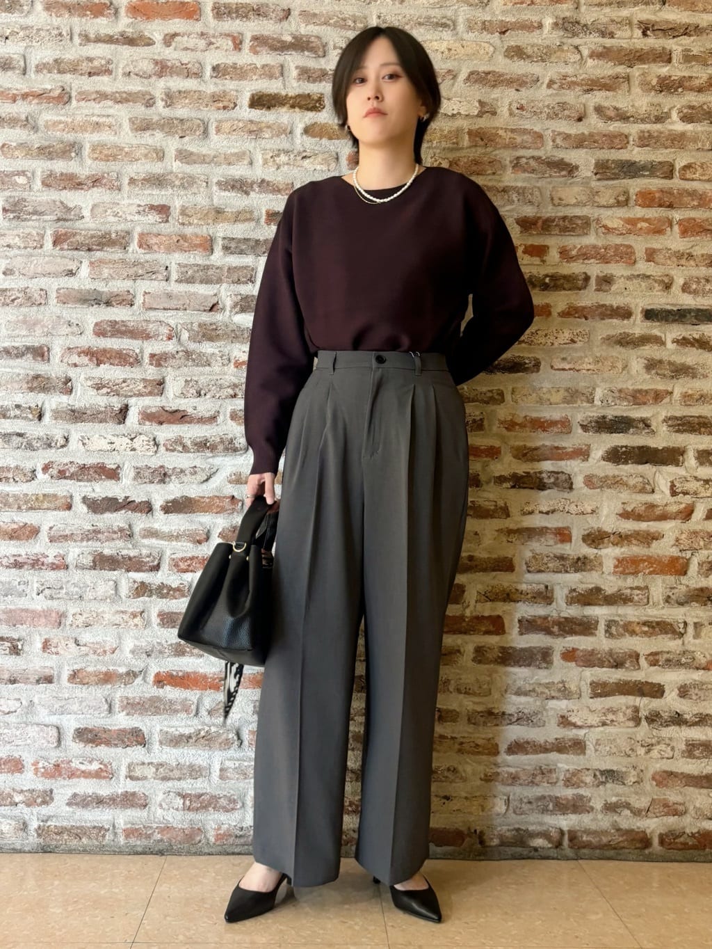 しばさんの「THE SHOP TK｜【S-XLサイズ/選べる7色】どこから見ても美しい ガーターニット/毛玉になりにくい/洗濯機OK」を使ったコーディネート
