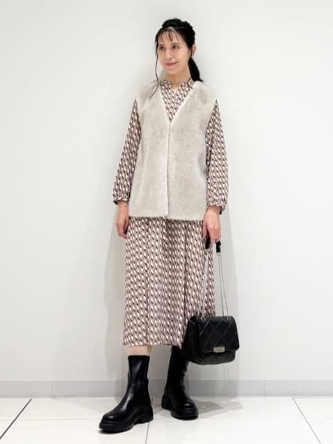 kayoさんの「INDIVI｜ミンク調フェイクファージレ」を使ったコーディネート