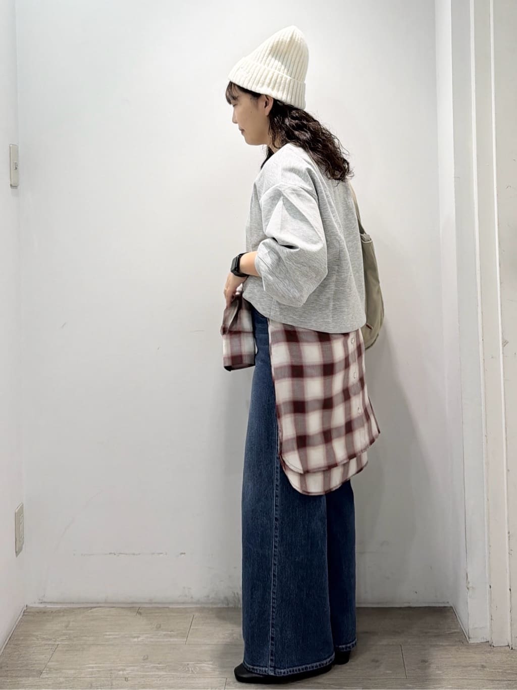 sumicaさんの「OPAQUE.CLIP｜オンブレチェックシャツ【洗濯機洗い可】」を使ったコーディネート