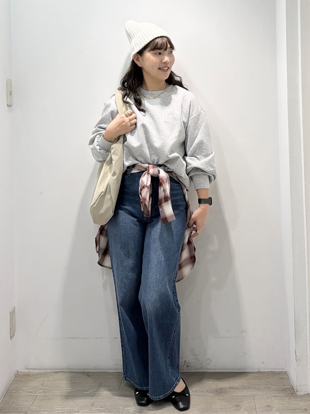 sumicaさんの「OPAQUE.CLIP｜オンブレチェックシャツ【洗濯機洗い可】」を使ったコーディネート