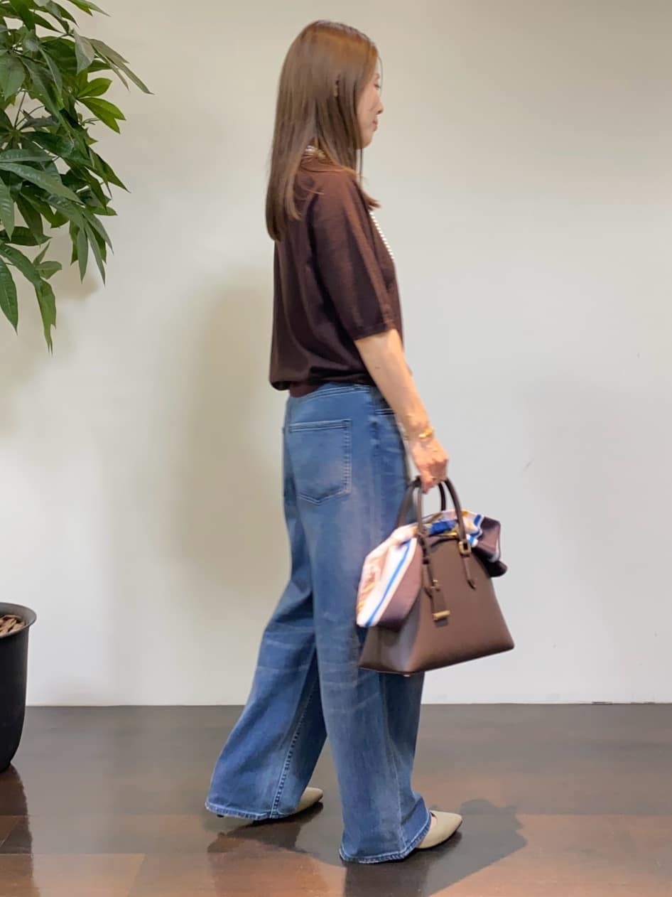 tomoさんの「UNTITLED｜【アンサンブル可/六分袖/洗える】ウールシルクニット」を使ったコーディネート