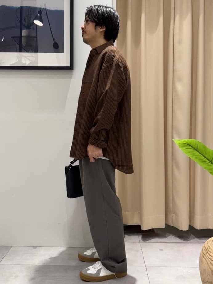 はさんの「THE SHOP TK｜チェック＆ストライプ アソート長袖シャツ【洗濯機OK】」を使ったコーディネート