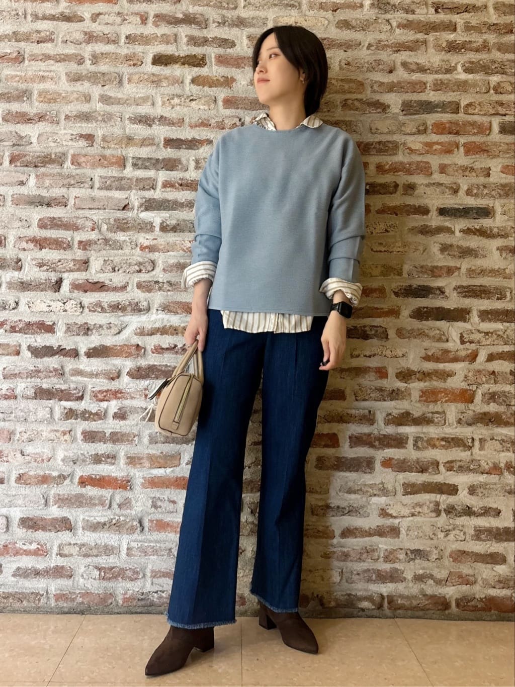 しばさんの「THE SHOP TK｜【S-XLサイズ/選べる7色】どこから見ても美しい ガーターニット/毛玉になりにくい/洗濯機OK」を使ったコーディネート