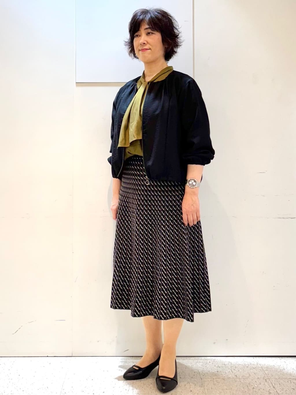 ヤスコさんの「Reflect｜【ライトアウター／ゆったり羽織れる／気軽な羽織りに◎】ライトブルゾン」を使ったコーディネート