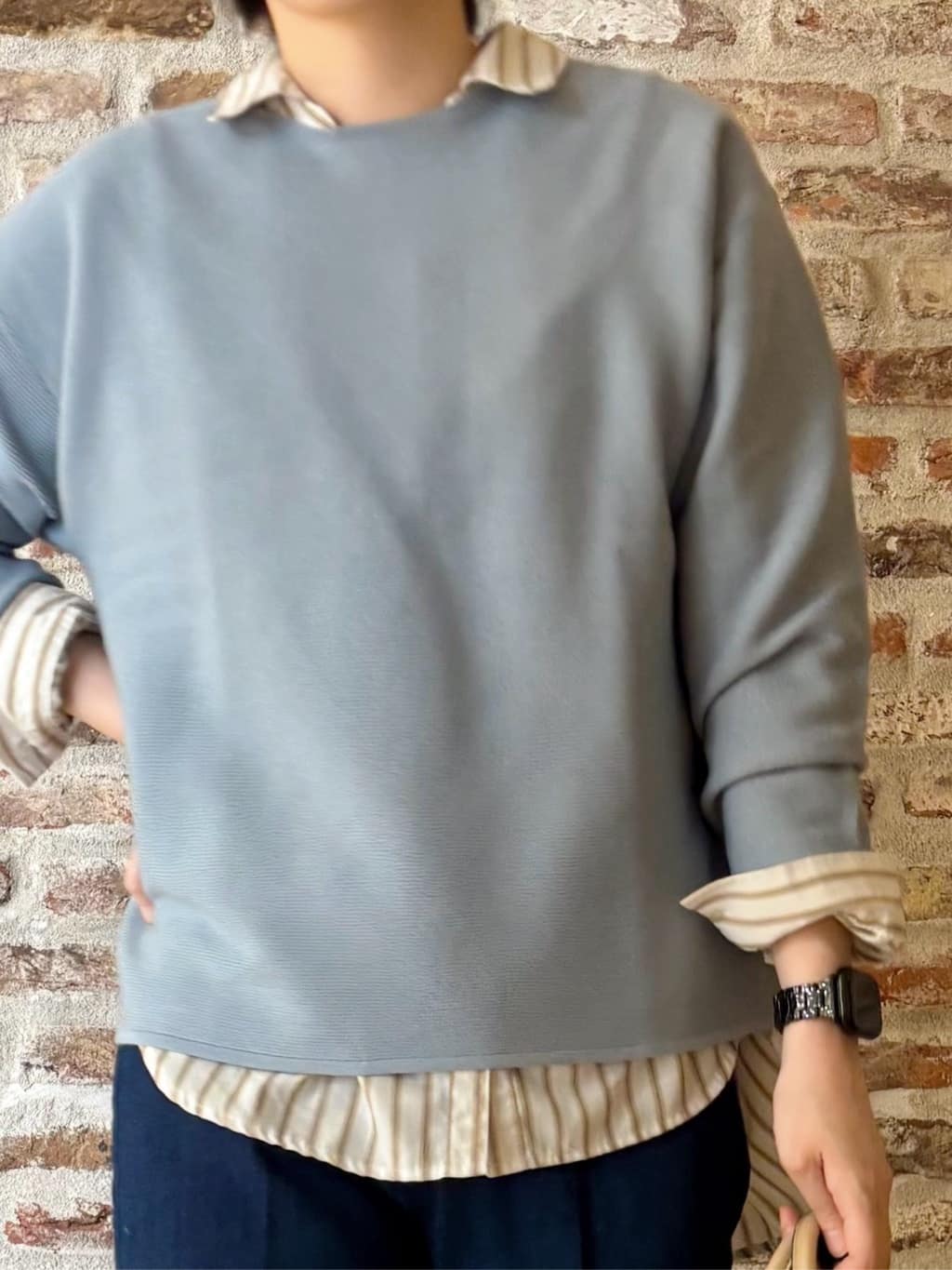 しばさんの「THE SHOP TK｜【S-XLサイズ/選べる7色】どこから見ても美しい ガーターニット/毛玉になりにくい/洗濯機OK」を使ったコーディネート