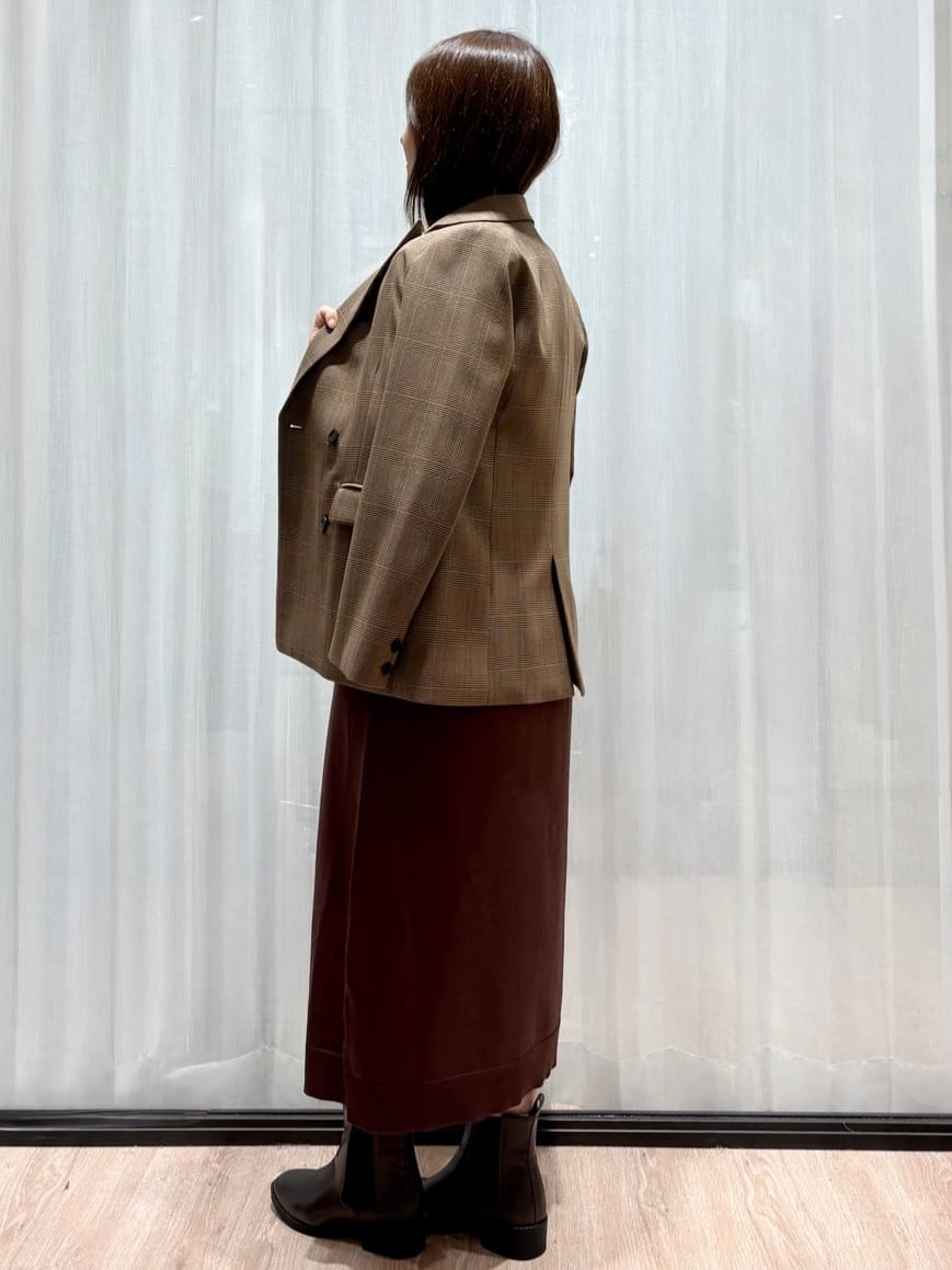 かなさんの「OPAQUE.CLIP｜配色ポロ衿ニットワンピース【洗濯機OK】」を使ったコーディネート