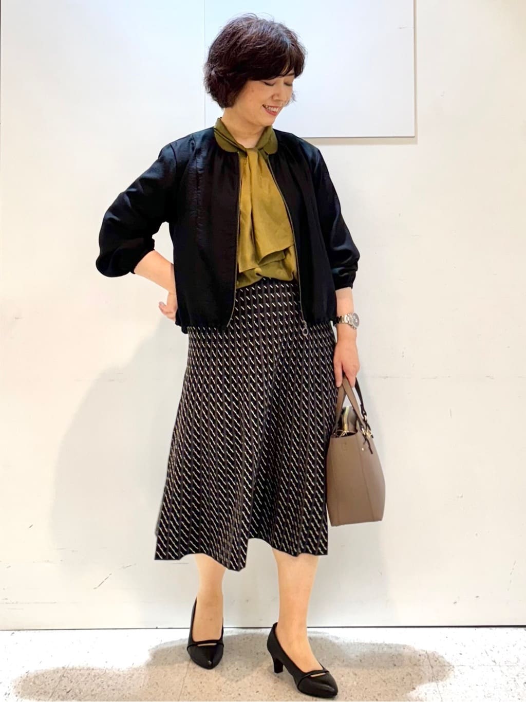 ヤスコさんの「Reflect｜【ライトアウター／ゆったり羽織れる／気軽な羽織りに◎】ライトブルゾン」を使ったコーディネート