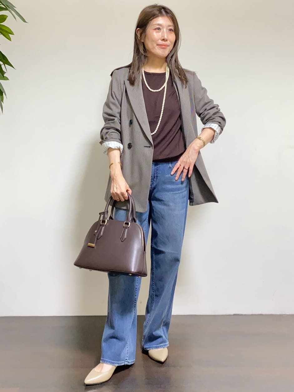 tomoさんの「UNTITLED｜【アンサンブル可/六分袖/洗える】ウールシルクニット」を使ったコーディネート