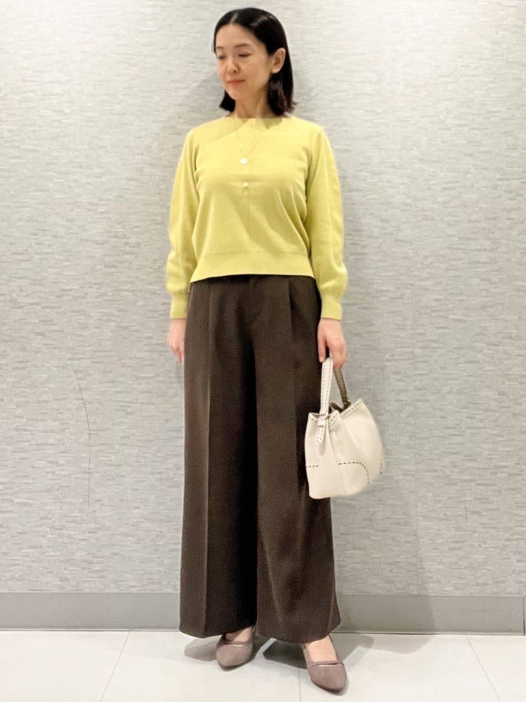 marikoさんの「Reflect｜【選べる6色／長く着られる◎】ボートネックニット」を使ったコーディネート