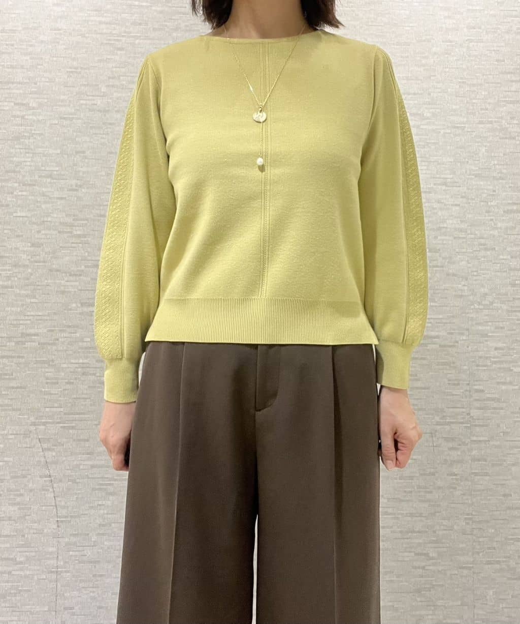 marikoさんの「Reflect｜【選べる6色／長く着られる◎】ボートネックニット」を使ったコーディネート