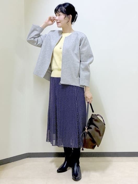  beni_gingerさんの「Reflect｜【選べる8色／スカートにもパンツにも◎】ウール混ボートネックニット」を使ったコーディネート