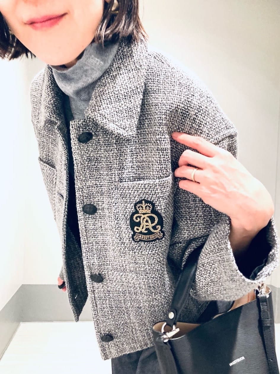 Furuさんの「DRESSTERIOR｜◆エンブレムショートブルゾン」を使ったコーディネート