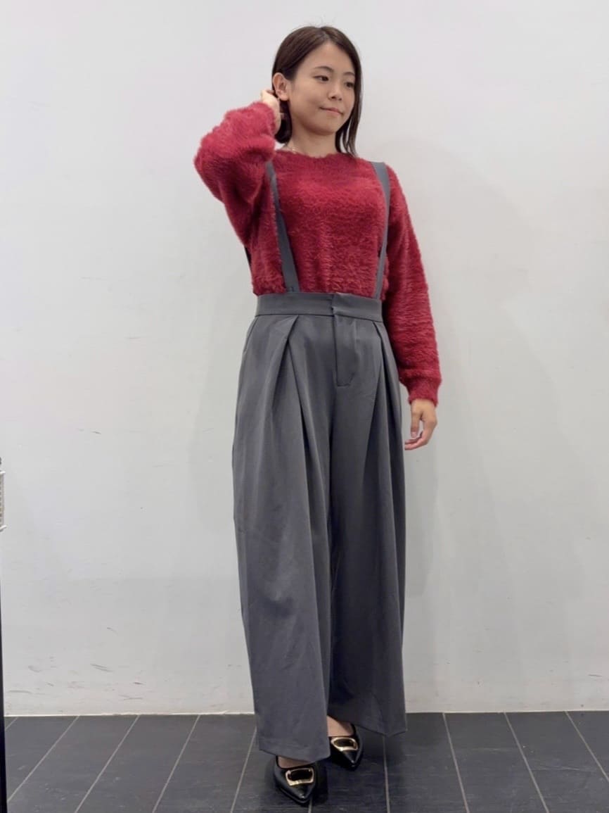 おしずさんの「THE SHOP TK｜【華やかで柔らか】ふわふわフェザーニット/洗える・前後2WAY」を使ったコーディネート