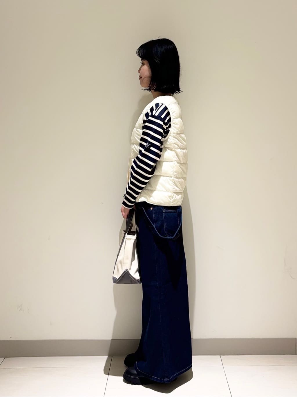 mayuさんの「Dessin｜【2WAY・洗える】デニムジャンパースカート」を使ったコーディネート