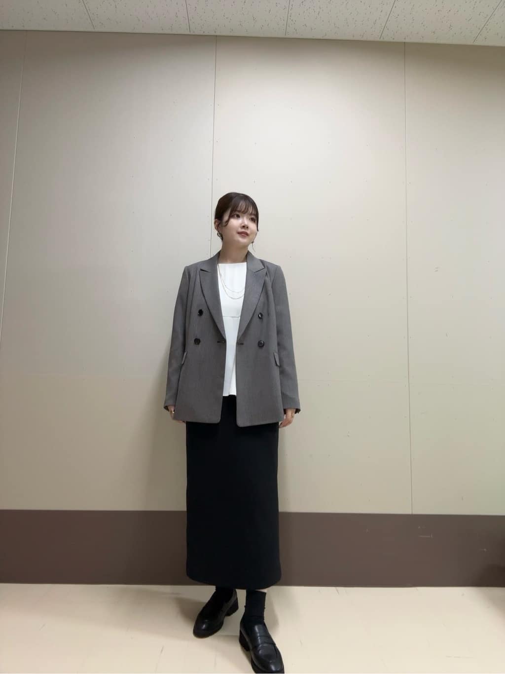 Atsumiさんの「UNTITLED｜【セットアップ可】ウールライク ダブルブレストジャケット」を使ったコーディネート