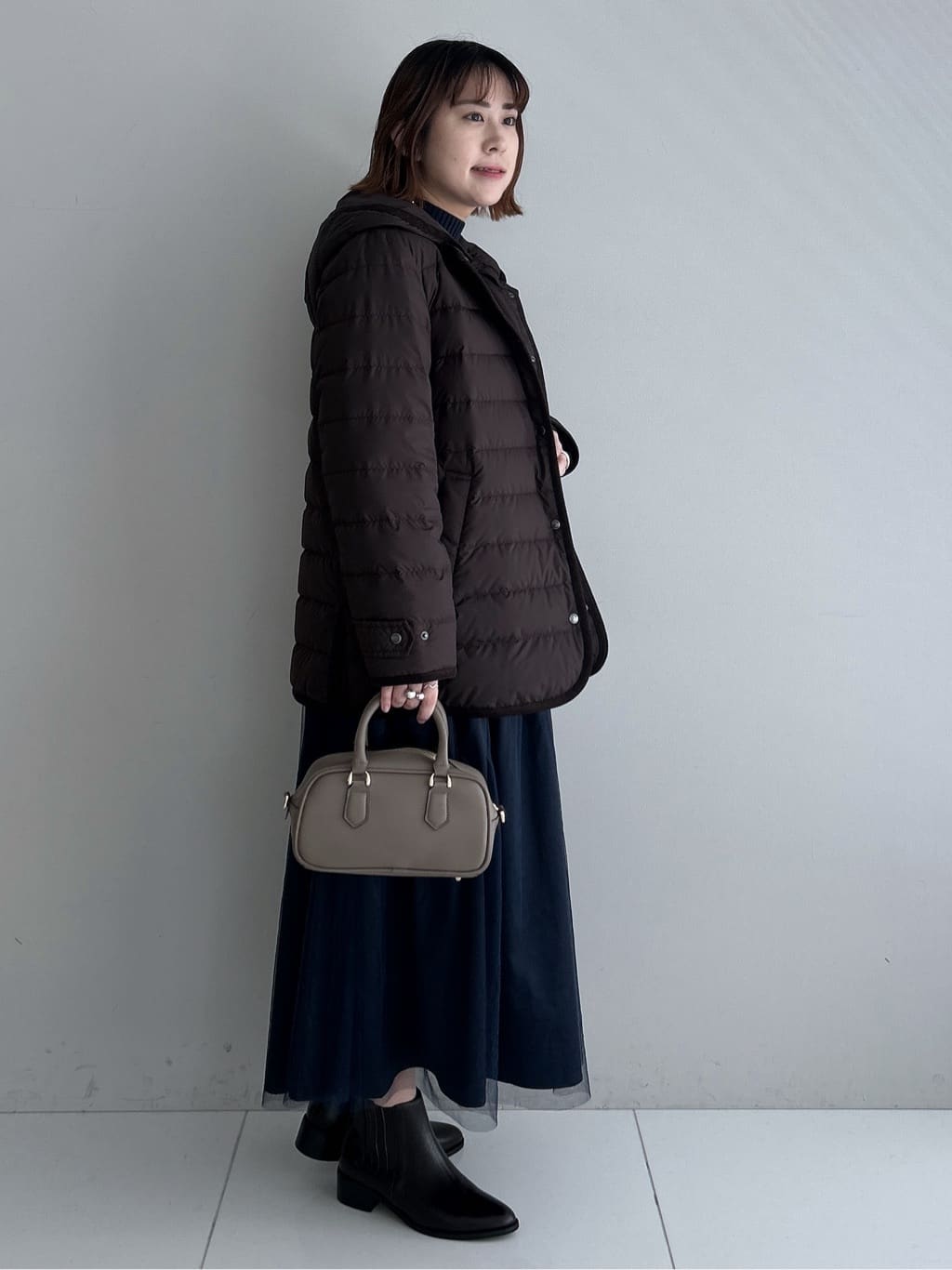 Hirokaさんの「Dessin｜【撥水・2WAY】ミュラーダウンコートミドル丈」を使ったコーディネート