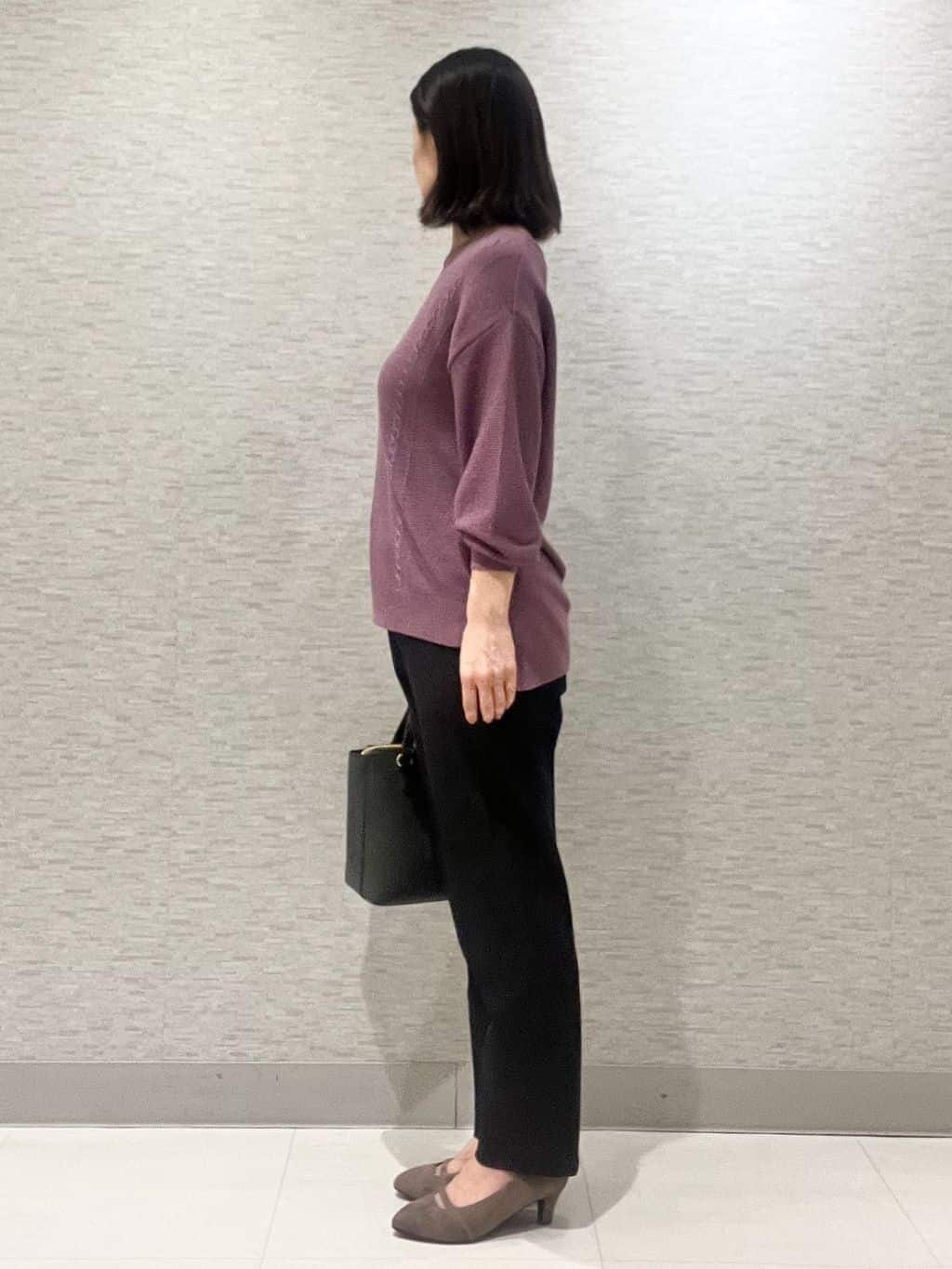 marikoさんの「Reflect｜【パンツ合わせにぴったり◎】ゆったりオフボディニット」を使ったコーディネート