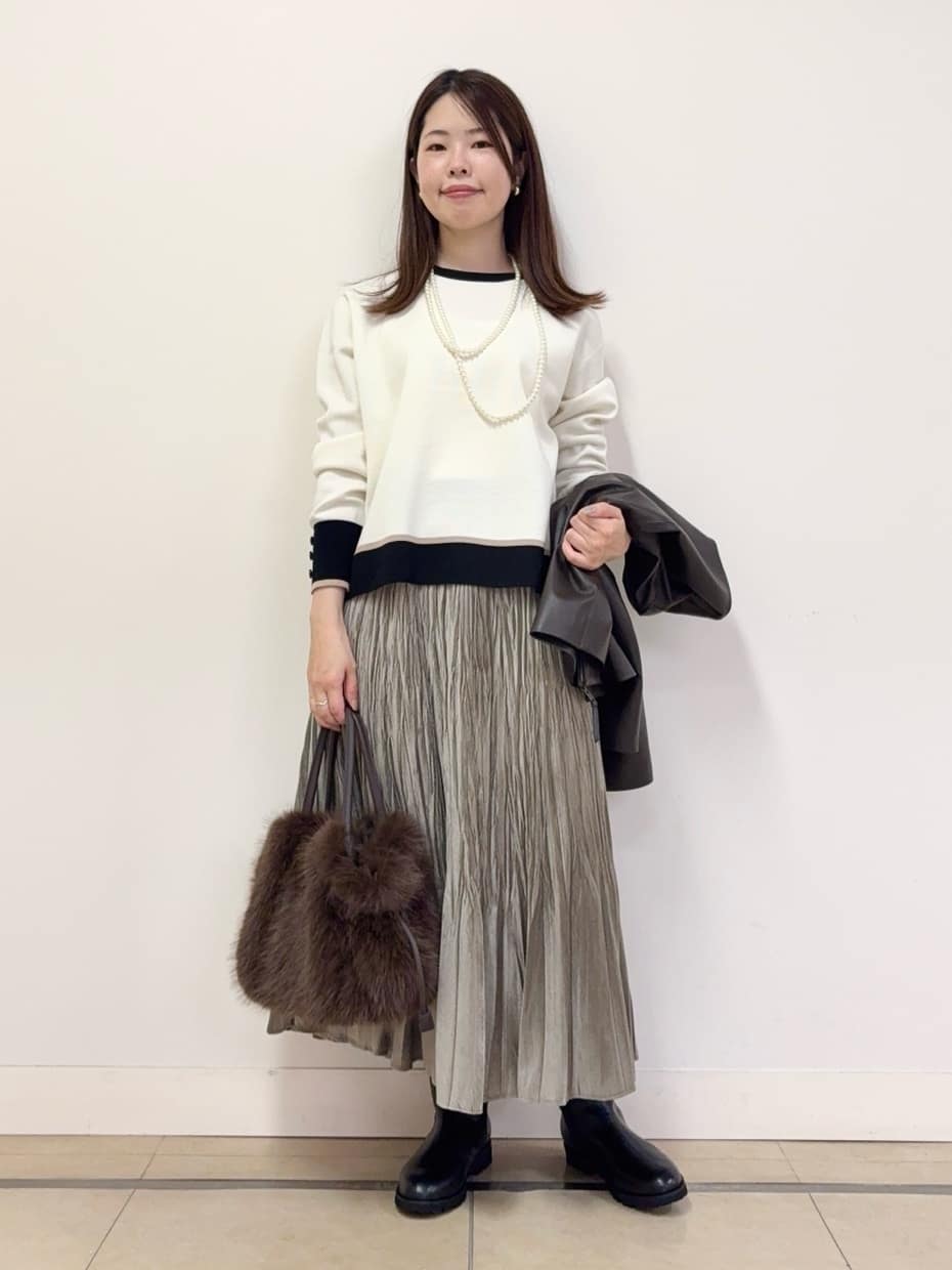 asamiさんの「UNTITLED｜【着丈短め/柔らかな質感】ラムレザージャケット」を使ったコーディネート