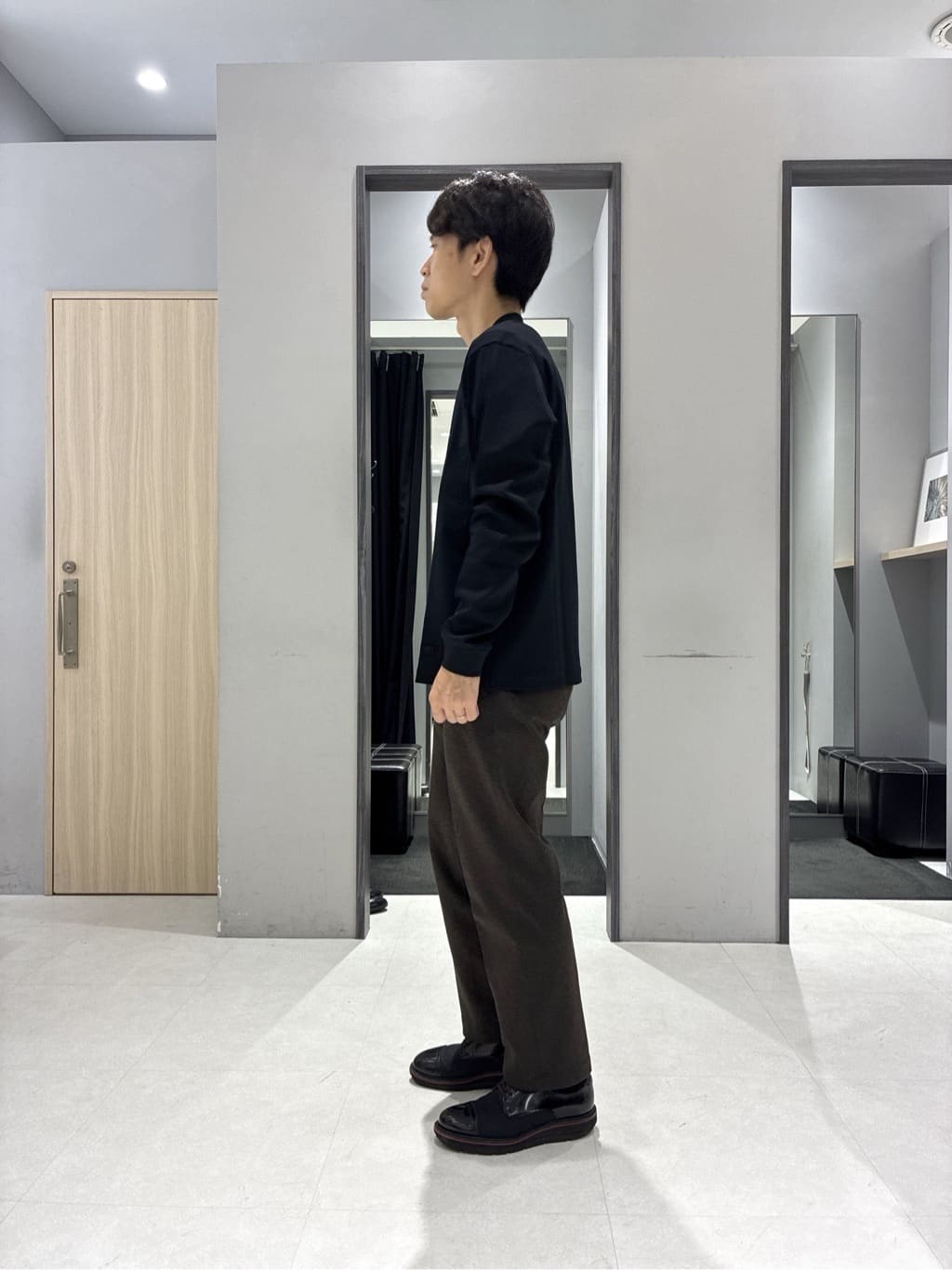 わいずみさんの「TAKEO KIKUCHI｜ストライプ小花 長袖シャツ」を使ったコーディネート